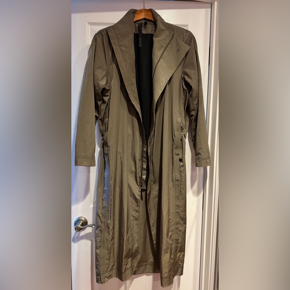 Lululemon Lab Long Oversized Lightweight Olive Green Coat